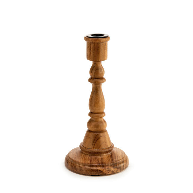 Turned Wood Candleholder- Small