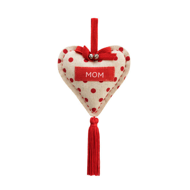 Mom Heart Tassel Ornament