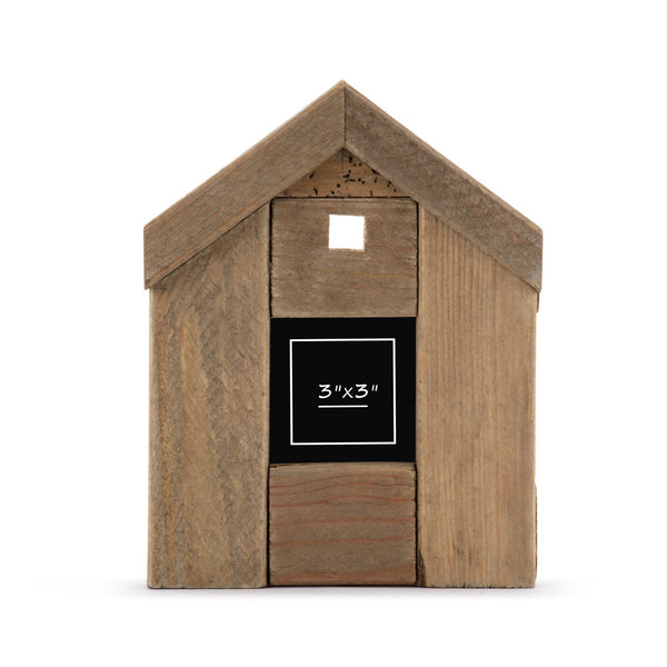 Wooden House Photo Frame