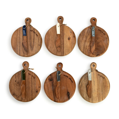 Mini Wood Serving Board- 6 Assorted