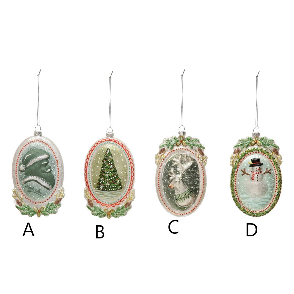 Glass Ornament w/ Holiday Image